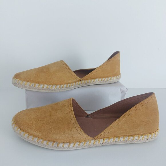 Miz Mooz Mustard Yellow Flats Suede Espadrilles Fall Transition European Coastal - Picture 2 of 14